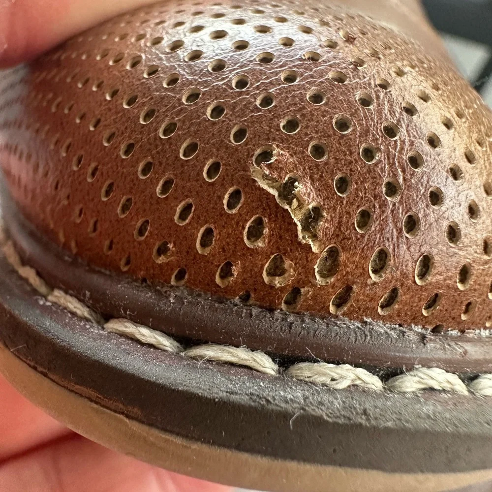 Madden Dress Shoes Brown Leather Lace Up Oxford Perforated‎ Men's Size 9.5